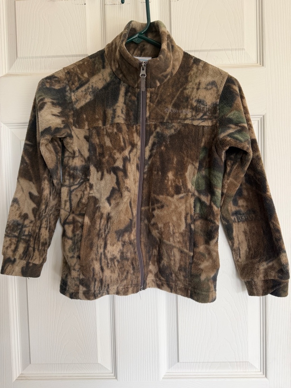 Columbia Youth Camo Full-Zip Fleece Jacket with Zipper Pockets Size Small